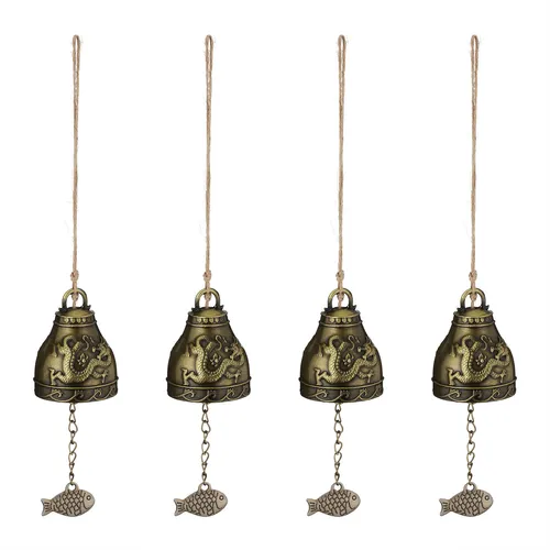 Windspiel Feng Shui 4 Glocken Baumschmuck Glockenspiel Klangspiel Gartendeko Set
