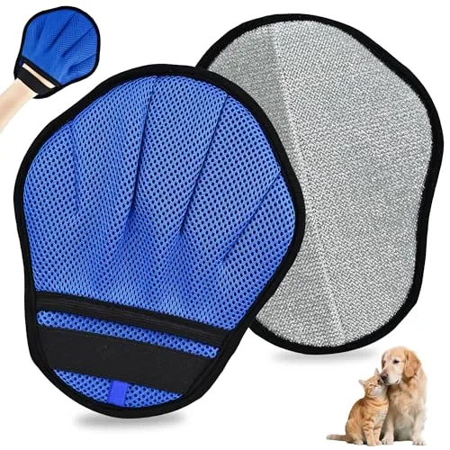 Fell Magnet Handschuh, 2er Tierhaarentferner Handschuh für Hunde und Katzen | Katzenhaarentferner Doppelseitig für Haustier, Sofa, Autositz & Kleidung, Wiederverwendbar