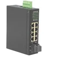 ROLINE Industrie Switch 8-Port Unmanaged - Router & Netzwerk Switch, 6x 10/100 + 2x 100Base-FX, ideal für industrielle Anwendungen mit DIN-Schienenmontage.