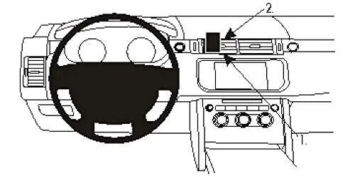 Brodit 854936 ProClip Halterung, Schwarz