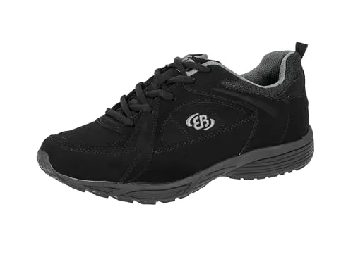 Brütting Unisex Hiker Walkingschuhe 47 EU - Schwarz Grau - Wanderschuhe mit normaler Passform und runder Schuhspitze, ideal für komfortable Wanderungen und Outdoor-Aktivitäten.