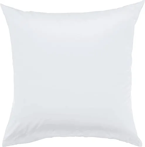 Erwin Müller Kissenhülle, Kissenbezug Mako-Satin Landshut, 100% Baumwolle - seidiger Glanz, mit praktischem Reißverschluss, temperaturausgleichend - weiß - Kochfest Größe 80x80 cm