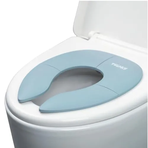 Twinky® Mini Potty – 2-in-1 Baby WC Reduzierer & Toilettentrainer – Faltbarer Toilettensitz – Toilettensitz Reduzierer – Kinder WC Brille (Blauw)