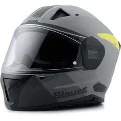 Blauer Motorradhelm Naca NF01B mit Sonnenvisier