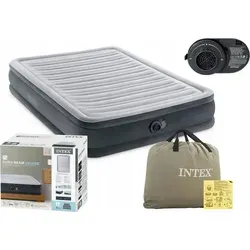 INTEX Luftbett COMFORT PLUSH Full 137x191x33 cm mit Pumpe - Luftbett in der Größe 137x191x33 cm, inklusive 230V Pumpe für schnellen Aufbau, ideal für Gäste oder Camping.