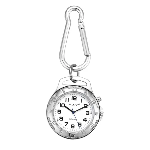 METALL Sprechender Schlüssel-Anhänger Armbanduhr Wecker Uhr Senioren Blindenuhr