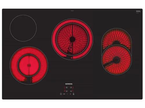 Siemens ET851HH17 Glaskeramikkochfeld autark - Kochfeld autark mit 80 cm Breite, touchControl für einfache Bedienung und einer Bräterzone für großes Bratgeschirr, ideal für kreative Kochabenteuer.