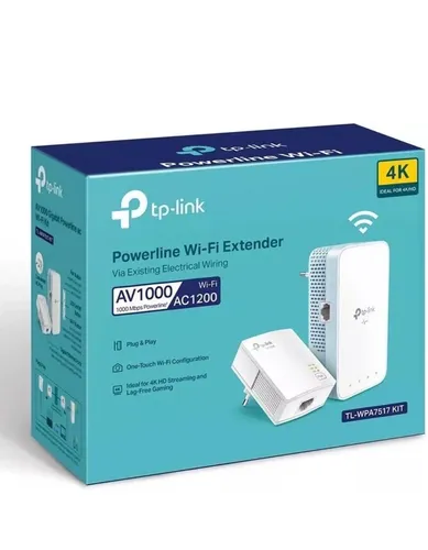 TP-Link TL-WPA7517 Kit - 1000 Mbit/s Powerline-Adapter für zusätzlichen WLAN-Zugangspunkt ohne Kabelverlegung, ideal für Streaming und Home-Office