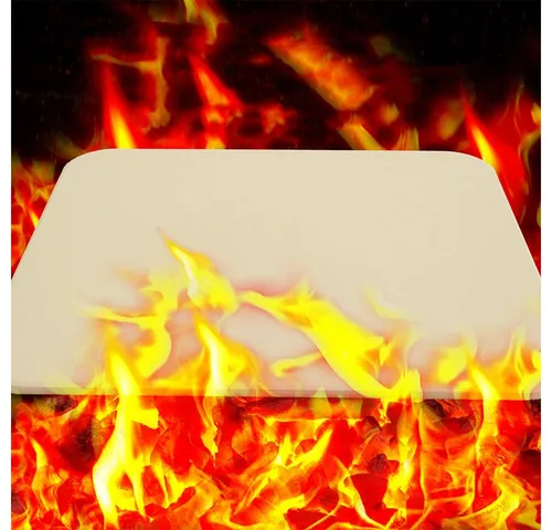 Melko Pizzastein Brotbackstein Pizzastein aus Cordierit 30x38 CM für Gasgrill Steinofen, Cordierit, (Stück, 1-St., Stück), Geruchlos, nicht verformend