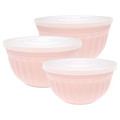 GreenGate Bowl with lid Alice Pale pink Set of 3 von GreenGate