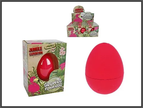 Flaming rosnący w jajku 6cm 6-rodzajów HIPO 8713219503645
