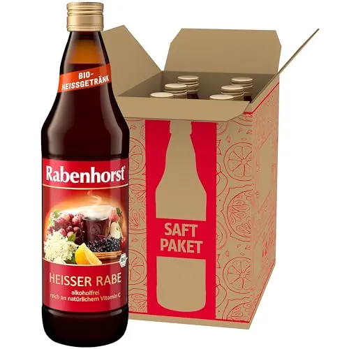 RABENHORST Heißer Rabe BIO 6er Pack (6 x 700 ml) | Unser klassisches Heißgetränk ohne Alkohol mit natürlichem Vitamin C