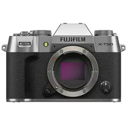 FUJIFILM X-T50 Body Silber - Kompakte spiegellose Systemkamera mit X-Trans CMOS 5 Sensor, integrierter Bildstabilisierung und 20 Filmsimulationen