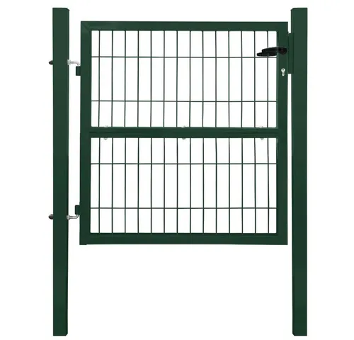 V2Aox Gartentor 100 cm - Robuste Zauntür in Grün - Hochwertiges Zauntor aus pulverbeschichtetem Stahl, rostbeständig und langlebig. Ideal für Stabmattenzäune, mit Schloss und drei Schlüsseln für zusätzliche Sicherheit.