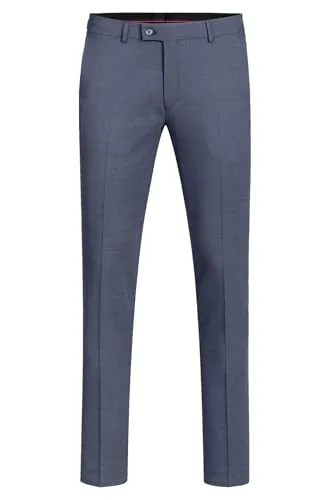 GREIFF Modern with 37.5 Herren Hose Slim-Fit Mittelblau Pinpoint 50