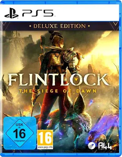 Flintlock The Siege of Dawn Deluxe Edition - PS5 [EU Version] - Spiele für PlayStation 5, erlebe eine epische Reise mit einzigartigem Kampfsystem, inklusive Wendecover, digitalem Soundtrack und exklusiven Inhalten.