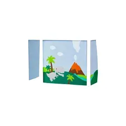 Hoppekids Vorhang Mittelhochbett 70x160  Dinosaur , mehrfarbig , Maße (cm): B: 300 H: 108