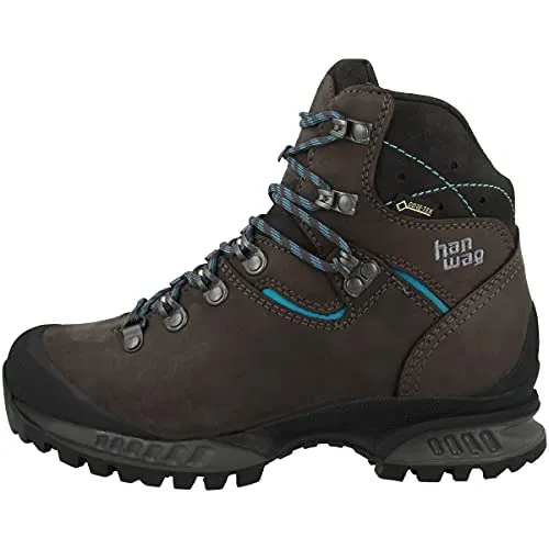 Hanwag Tatra II Lady GTX Mocca/Ocean - Komfortabler Trekking-Stiefel für Damen - Wanderschuhe mit weichem Schaftabschluss und bequemer Einlegesohle, ideal für lange Wanderungen und Outdoor-Abenteuer.