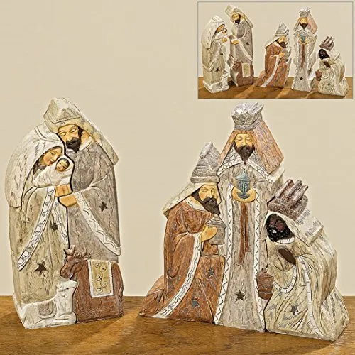 BOLTZE Heilige Familie Krippenfiguren Jesus Maria und Josef 2tlg