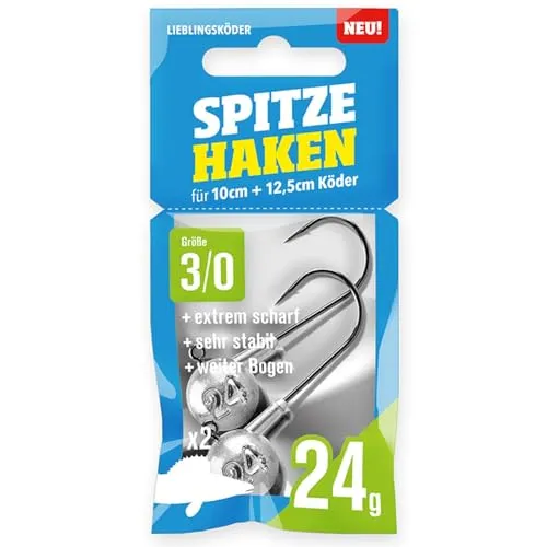 Lieblingsköder Spitze Haken 3/0-2 Jigköpfe, Gewicht:24g von Lieblingsköder