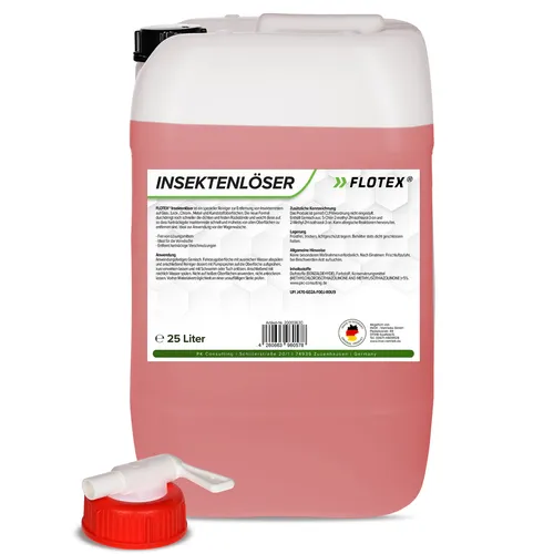 Flotex® Profi Insektenentferner Auto 25L Insektenlöser Lackschonend Chrom KFZ