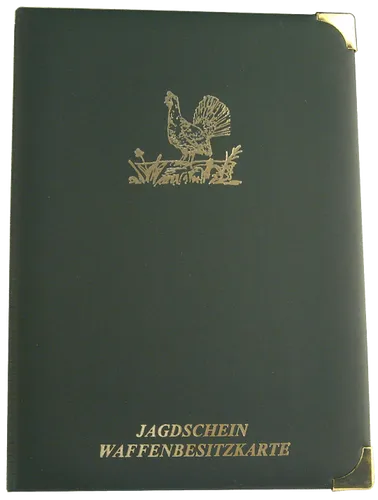 Jagdschein Etui - WBK Etui - für Jäger, grün, Auerhahn