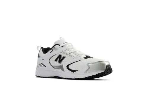 New Balance 408 Sneaker – Inspiriert vom New Balance 530, Größe 45 EU - Sneaker in Weiß/Schwarz, atmungsaktives Obermaterial aus Synthetik und Textil, ideal für sportliche Aktivitäten und den Alltag.