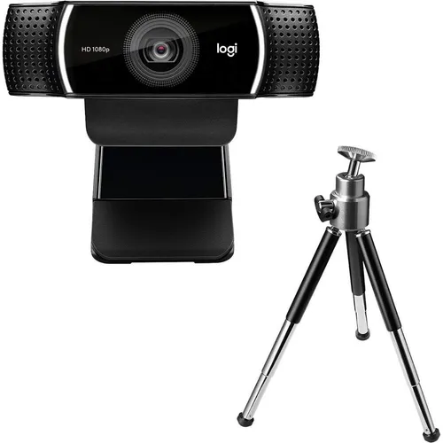 Logitech C922 Pro Stream Webcam - Webcam mit 1080p HD-Videoqualität, ideal für Streaming und Videokonferenzen, mit automatischer Lichtkorrektur für optimale Bildqualität.