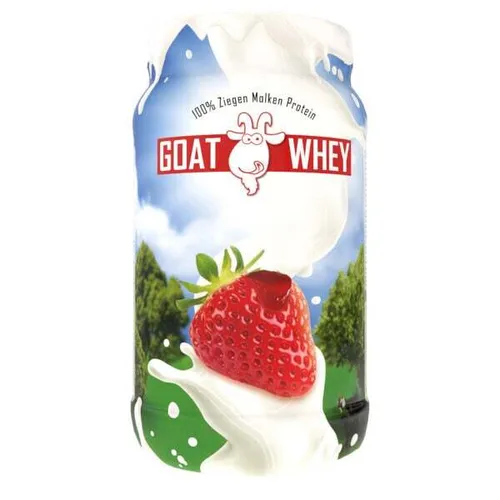 LSP GOAT WHEY Erdbeere (600g) - Premium Ziegenmolkenprotein - Whey Kategorie - 100% rein, glutenfrei und ideal für Muskelaufbau, besonders für Kuhmilch-Allergiker geeignet.