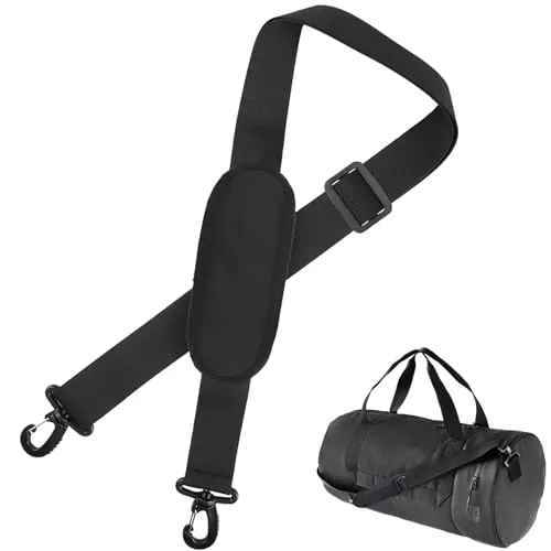 Fresilkora Schwarz Verstellbar Schultergurt für Taschen,90-160cm Schulterriemen Einstellbar Universeller Ersatz Tragegurt mit Dickem Anti-Rutsch Polster und Drehhaken,Tragegurt Tasche Für Kamera