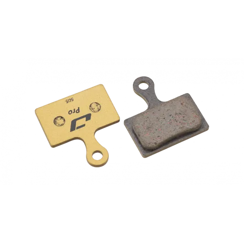 Jagwire Bremsbeläge Pro Semi-Metallic Shimano Road/CXRS8, Gold - Fahrrad-Bremsbeläge mit leichtem Aluminium-Träger, ideal für Cross-Country-Anwendungen und verbesserte Bremskraft, 50% Gewichtsreduktion für Premium-Leistung.