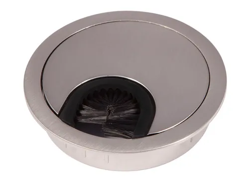 SO-TECH® Kabelkanal Kabeldurchlass Kabeldurchführung Metall (2-St), mit Bürstendichtung Ø 60 oder 80 mm