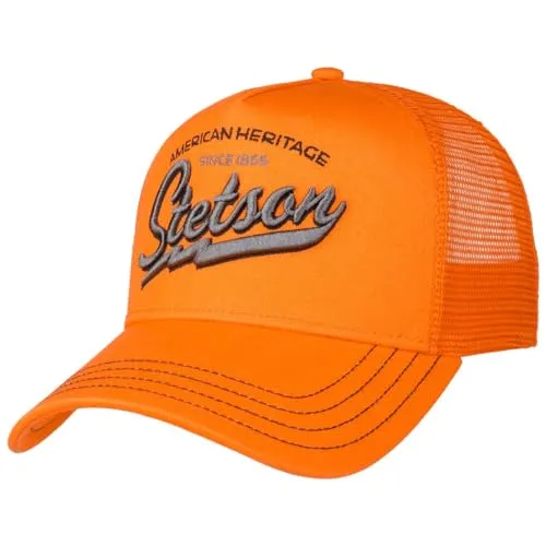 Stetson Since 1865 Trucker Cap Basecap Baseballcap Snapback Truckercap Meshcap orange One Size
