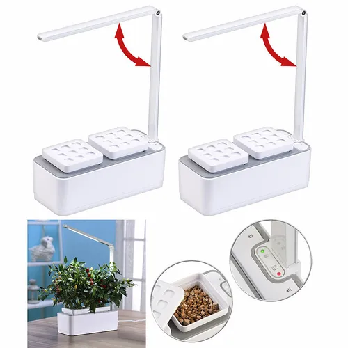 Carlo Milano 2er Set ganzjahres Gewächs- & Anzucht-Stationen, LEDs, Timer, 1,5 l