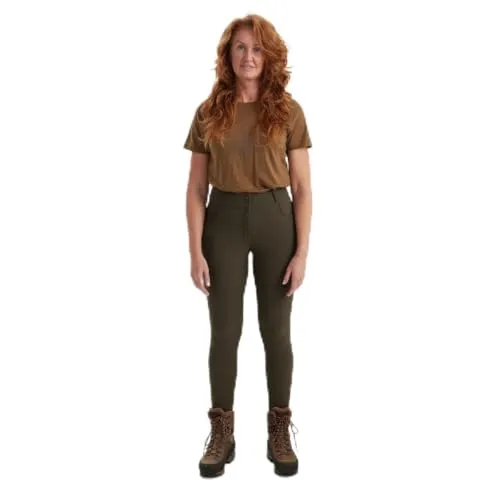 Deerhunter Lady Hunting Tights Palm Green - Bequeme und strapazierfähige Jagdhose mit wasserabweisender Imprägnierung. Ideal für Berg- und Pirschjagd sowie Freizeitaktivitäten. Moderne, feminine Passform für optimalen Tragekomfort.