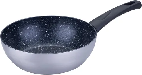 Fackelmann Wokpfanne Crisp, Ø20cm – Keramik Antihaft-Pfanne - Wokpfanne aus recyceltem Aluminium mit keramischer Antihaft-Beschichtung für müheloses Kochen und einfaches Reinigen. Ergonomischer Griff für sicheres Handling, backofenfest bis 150°C.