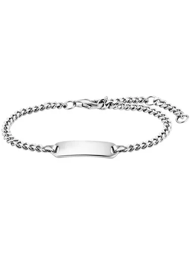 Julie Julsen JJKBR34458-2S Mädchen Armband mit Gravurplatte aus Sterling-Silber 925 - Hochwertiges Armband aus 925er Silber, ideal für individuelle Gravuren. Perfekt für besondere Anlässe oder als persönliches Geschenk.