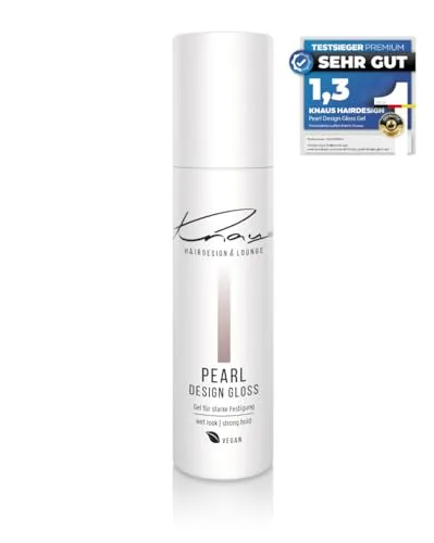 Knaus Hairdesign PEARL Gloss Gel – Starkes Modellier-Gel mit reflektierendem Perlmutt-Effekt | Für Wet-Look & Sleek-Styles | Klebt nicht, reaktivierbar mit Wasser | Haar Paste