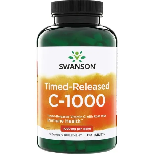 Swanson Vitamin C1000 mit Hagebutte – Verlängerte Wirkung