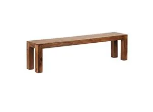 KADIMA DESIGN Sitzbank im Landhaus-Stil aus Massivholz - Sitzbank aus handgefertigtem Akazien- und Sheeshamholz, ideal für rustikale Einrichtungen, mit einer Belastbarkeit von bis zu 250 kg.