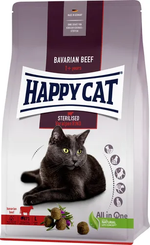HappyCat Katzenfutter Sterilised Voralpen Rind 300 g
