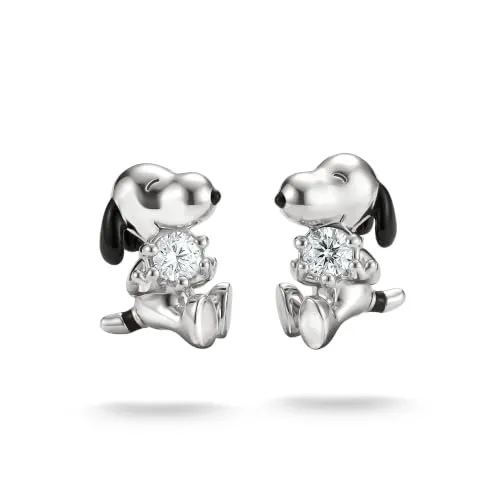 THOMAS SABO Snoopy Ohrstecker mit Zirkonia in silber von THOMAS SABO