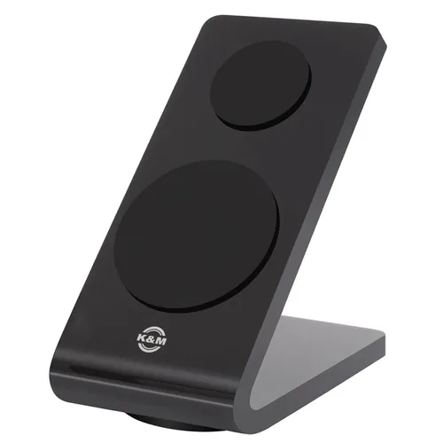 K&M 19850 Smartphone-Ständer schwarz - Ständer & Stützen, stabiler Smartphone-Ständer für komfortables Freisprechen und Multimedia-Nutzung, ideal für Zuhause und unterwegs.
