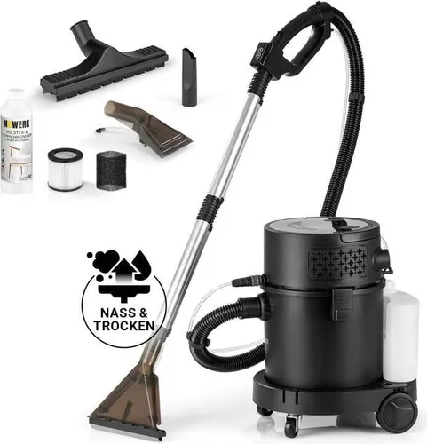 N8WERK Teppichreinigungsgerät Power Clean 1200 W - Waschsauger für gründliche Teppichreinigung, beutellos und mit umfangreichem Zubehör für perfekte Ergebnisse auf Teppichen und Polstern.