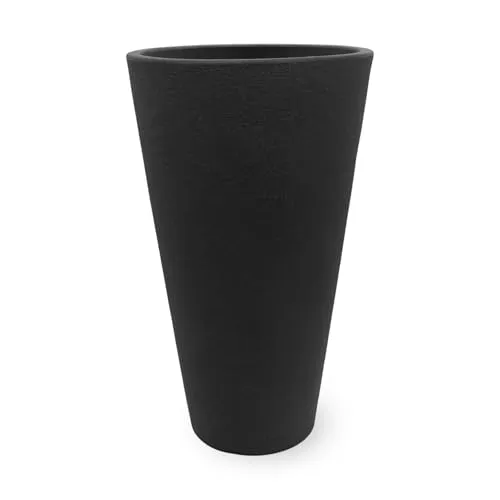 Spetebo XXL Pflanzsäule anthrazit - 70x40 cm - Garten-Zubehör, trendiger und formstabiler Pflanzkübel aus frostsicherem und UV-beständigem Kunststoff, ideal für Innen- und Außenbereich.