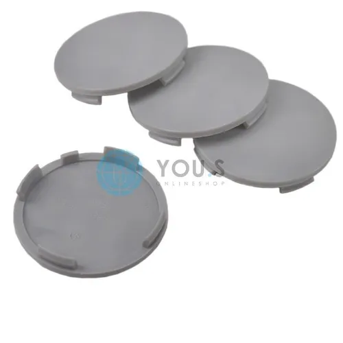 4x Nabenkappen Nabendeckel Gewölbt Grau 64,0  61,0 mm z.B. für ATS RIAL Alutec
