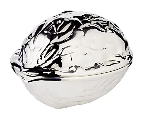 EDZARD Nussknacker Walnuss, Versilbert und anlaufgeschützt - Nussknacker aus versilbertem, anlaufgeschütztem Metall, ideal für müheloses Öffnen von Walnüssen und ein elegantes Küchenaccessoire.