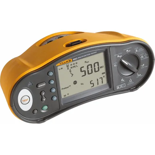 Fluke FLK-1663 CH Installationstester - Spannungsprüfer, ideal für professionelle Anwender mit High-end-Funktionalität und erweiterten Messfunktionen, intuitiv bedienbar für Außendienstmitarbeiter aller Erfahrungsstufen.