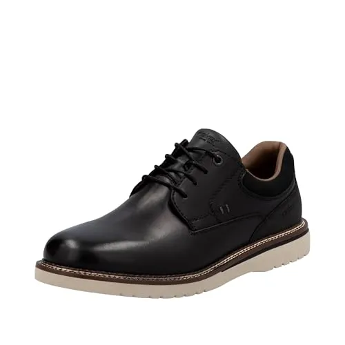 Rieker Schnürhalbschuhe 04501-00 in Schwarz, Gr. 40 - Schnürer mit Antistress-Innensohle für optimalen Komfort, perfekt für breitere Füße. Ideal für Alltag und Freizeit, vereint stilvolles Design mit Funktionalität.