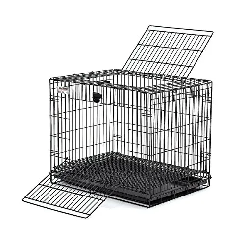 MidWest Homes for Pets Small Wabbitat Kaninchenkäfig, klein, Gitter-Boden, herausnehmbare Bodenwanne, Zugang durch Tür oben und vorn, rostbeständige Oberfläche, kein Werkzeug erforderlich